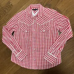 TOMMY HILFIGER 長袖 ギンガムチェックシャツ レッド Sのサムネイル