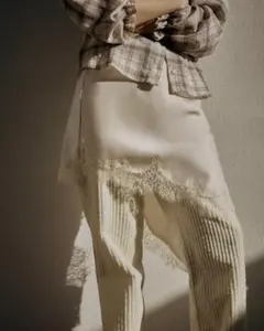 ZARA アシンメトリー レース キャミ ワンピース