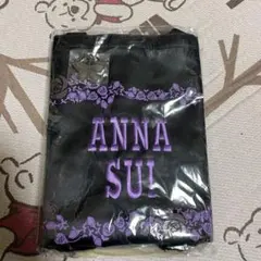 ANNA SUI 黒トートバッグ 花柄