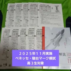 【2025年11月実施】第３回ベネッセ・駿台マーク模試（進研模試）高３生向け