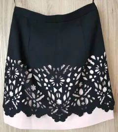 リランドチュール　スカート　刺繍　黒