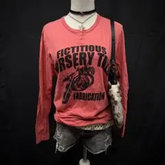 平成ギャル　y2kグランジ　vintage 長袖　ロンT ヘンリーネック　パンク