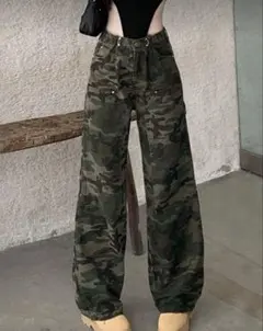 SHEIN ストレートレッグジーンズ ポケット付き