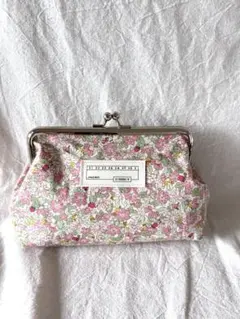 【ハンドメイド】花柄がま口ポーチ