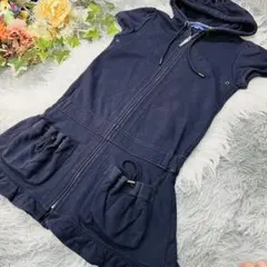 Burberry バーバリーブルーレーベル　刺繍ロゴ　チュニックワンピース　38