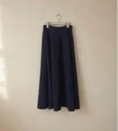 ⭐︎SALE⭐︎ 美品rukkilill フレアロングスカート ネイビー