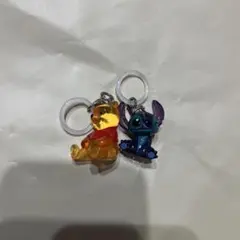 プーさん&スティッチ　ガチャガチャ　キーホルダー