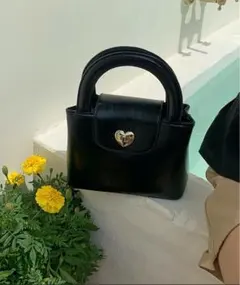 2WAY メタルハートポイント　ハンドバッグ