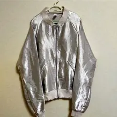 American Apparel サテンブルゾン シルバー XXS MA-1のサムネイル