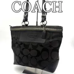 コーチ COACH ブラック キャンバス トートバッグ シグネチャー 通勤 通学