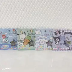 おはじきシール　サンリオ　ハンギョドン　ポチャッコ　シナモン　クロミ　4種