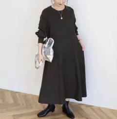 AMERICAN HOLIC バイパチニットフレアワンピース