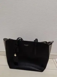 kate spade ブラックレザートートバッグ