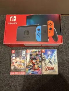 【ソフト付き】Nintendo Switch 本体 ネオンブルー/ネオンレッド