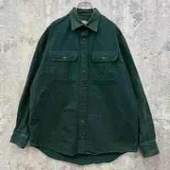 Cabela's　コットンクロス　トップス　長袖シャツ　古着　グリーン　緑　L