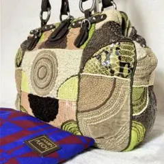 【極美品】JAMIN PUECH パッチワーク トートバッグ スパンコールのサムネイル