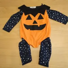ハロウィン　コスチューム　仮装　パンプキン キッズ　80cm　帽子付き