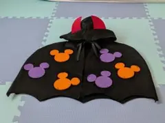 【ハローウィン仮装】ハンドメイド マント ミッキー型 子供用 ２歳から