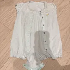 ミキハウス ライトブルー ロンパース 70 夏服