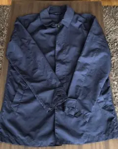 トムクロス　メンズ　ネイビー　ステンカラーコート　薄地