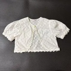 ホワイト レース編み カーディガン