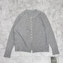 pleasing リブニットカーディガン パールボタン M-L カジュアルのサムネイル