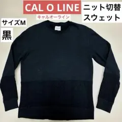 CAL O LINE キャルオーライン ニット切替スウェット サイズM 19AW