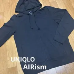 UNIQLO エアリズムUVカット　フルジップパーカー　ブラック　M