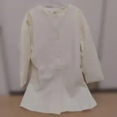 ノーカラーコートLサイズオフホワイト 新品未使用品