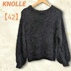 古着　美品　KNOLLE　ニット　【42】 　ブラック　モヘア　ゆったり