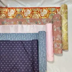 反物 柄物 赤・ピンク・青系 4点のサムネイル