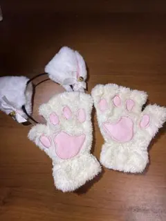 猫耳カチューシャと肉球手袋セット