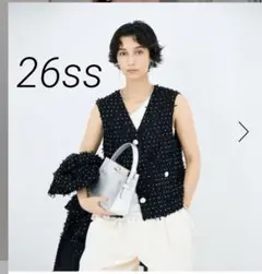 完売品　新品　NOLLEY'S フラッグカラミ　ジレ　ブラック　ベストのサムネイル