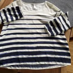 【未使用に近い】ロートレアモン　ストライプ 七分丈シャツ サイズ38