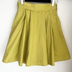 earth music&ecology フレアスカート ひざ丈 イエロー 新品