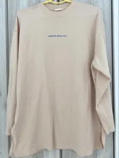 m*︎様 GU ピンクベージュ ロンT XXL 綿100 バックプリントスリットのサムネイル