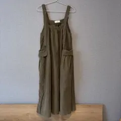 rps ピーチ起毛アウトポケットジャンスカート カーキ