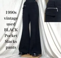 90s vintage used Pocket フレア Slack pants