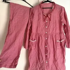 値下げセール中! マタニティパジャマ M〜L 長袖 リボンポケット付　コットン