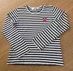 USED コムデギャルソンボーダー ロンTサイズM ブラック