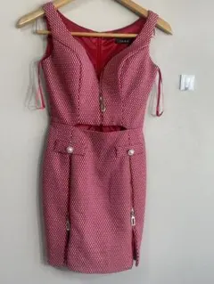 ジップアウトノースリーブタイトミニドレス【IRMA】 Mサイズ キャバドレス