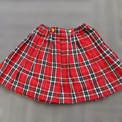 赤と黒のチェック柄スカート 120サイズ