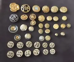 金色装飾ボタンセット