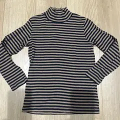 無印　MUJI ボーダーハイネック120
