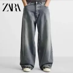 即完★ZARA ザラextra baggy denim エクストラバギーデニム