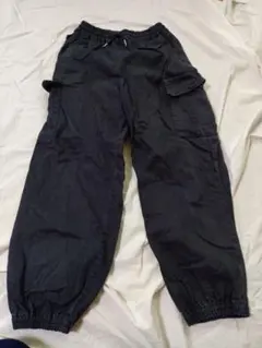 GU ジーユー М 150 黒 カーゴパンツ