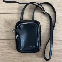 【美品！】HIGHLINEレディースバッグ黒 スマホショルダーおしゃれ