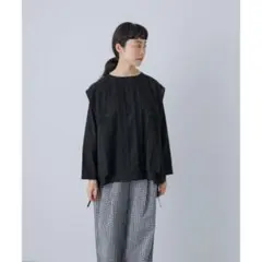 かぐれ Vas-Y Lentement 美品 長袖シャツ しわ加工ブラック - メルカリ
