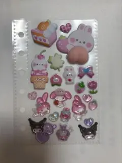 ボンボンドロップシール　おすそ分け　お尻シール　サンリオ　マイメロ　クロミちゃん