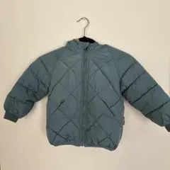 キッズ フード付き ダウンコート ターコイズ